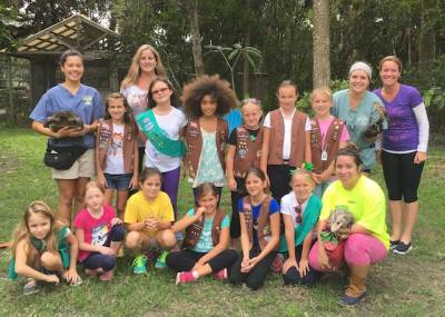 Children scout troops at CROW on Sanibel and Captiva Island